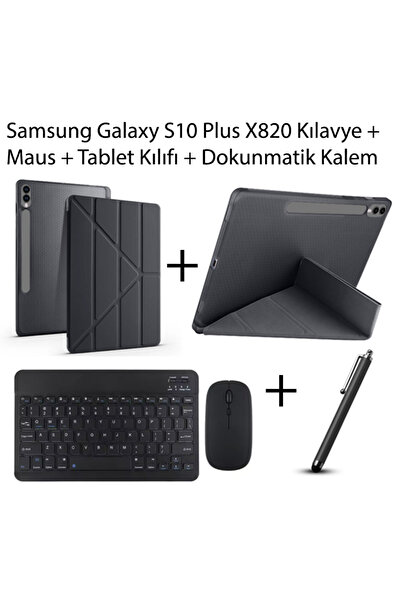 Yesnıce Galaxy S10 Plus 12.4'' X820 Uyumlu Standlı Kılıf Ve Dokunmatik Kalem ...