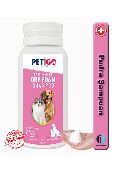 petigo - Evcil Hayvanlara Özel Pudra Şampuan - 200 ml / Bebek Pudra Özlü