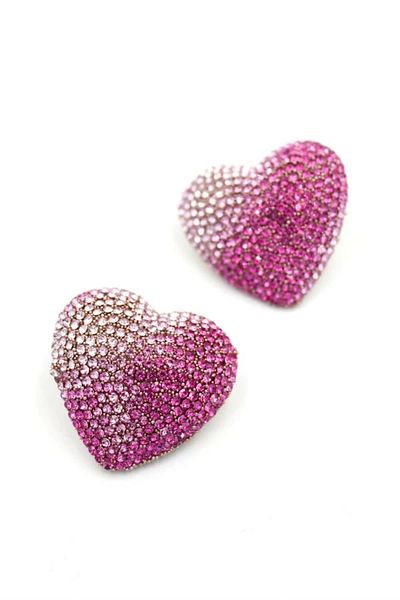 PRATİKOBA Heart earrings - pink