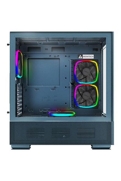 MONTECH Carcasa Sky Two, fara sursa, ATX, tempered glass, ARGB (Albastru)