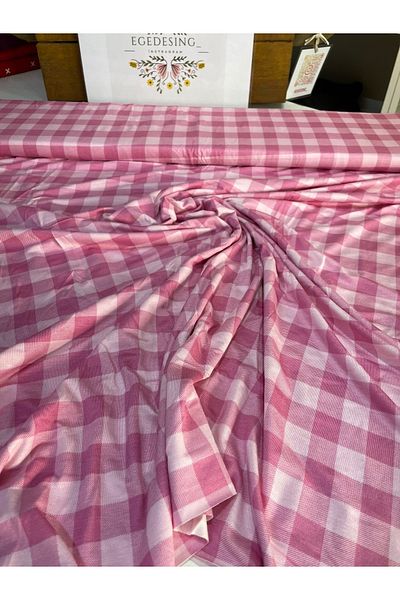 EGE DESIGN Single Lyc Combed Printed Plaid