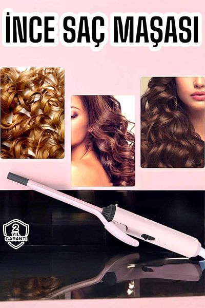 Kanonik Education Hair Curling Iron Anti Fraying Ion Property for 10mm Thin Curls