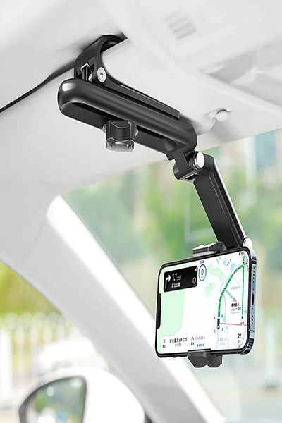 Tor Store 180 °   Car Phone Holder Clamp Phone Fixing Device Attached to the Sunshade with Rotatable Latch