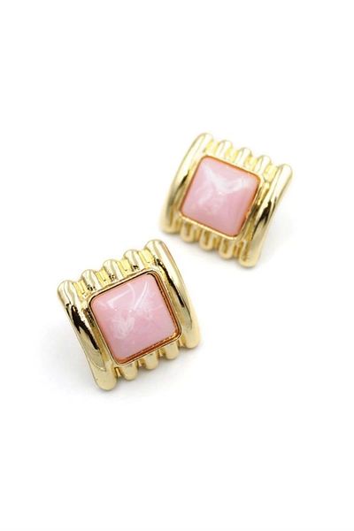 PRATİKOBA Square earrings - pink