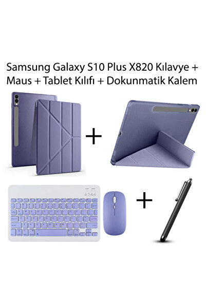 Yesnıce Galaxy S10 Plus 12.4'' X820 Uyumlu Standlı Kılıf Ve Dokunmatik Kalem ...