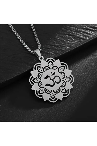 ORGANICYOU Yiwu 1Pcs Exquisite Stainless Steel Carved Lotus Yoga Symbol Penda...