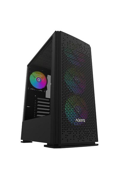 AQIRYS Carcasa Gacrux RGB, Middle Tower, tempered glass (Black)