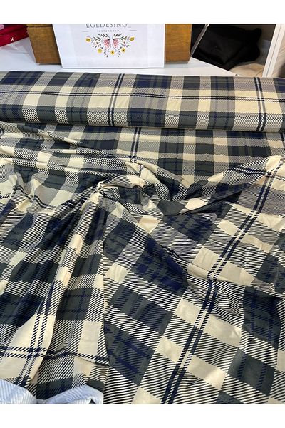 EGE DESIGN Single Lyc Combed Printed Plaid