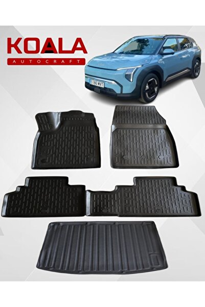 KoalaOtoTekstil Kia Ev 3 (2024-sonrası) Ile Uyumlu-Araca Özel Paspas ve Bagaj...