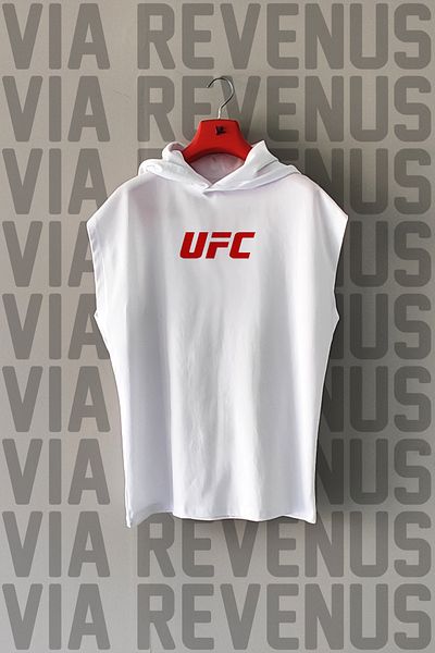 Vordevia Ufc Front and Back Printed Zero Sleeve Hooded Sports Tshirt and Custom Jersey Fabric Sports Shorts