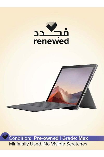 MICROSOFT جهاز Surface Pro 7 مستعمل، 12.3 بوصة، Intel Core i5، الجيل العاشر، 16 جيجابايت، 256 جيجابايت، فضي