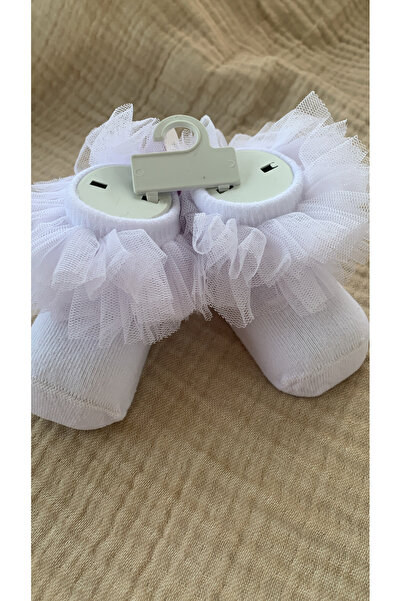 Ekinoks Tulle Decorated Baby Socks