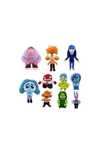 MASHASHOP Set 10 Plush Toys, Emotions, Inside Out, MASHASHOP, Multicolor, 27 cm - 38 cm