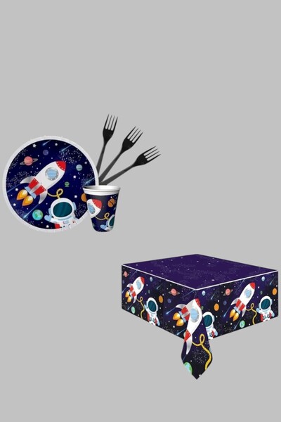 Zayna's Space 24 Person Birthday Party Set - Space Concept Party Decorations