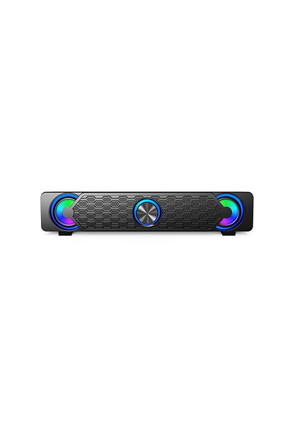 Datazone YM‑A60 USB Soundbar Speaker – RGB LED, 3.5mm Aux, Deep Bass