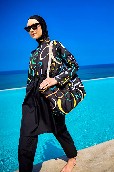 A Andalus Costum de baie Rivamera Hijab, 4 piese, hidrofug, uscare rapidă R2505