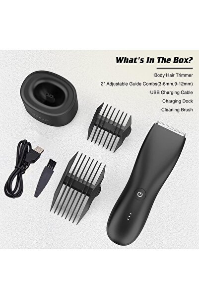 AUTOYSUR Body Hair Trimmer, Groin Hair Trimmer for Men and Women, All-in-one Hair Clipper with Adjustable Gui