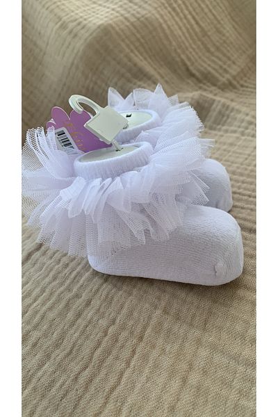 Ekinoks Tulle Decorated Baby Socks