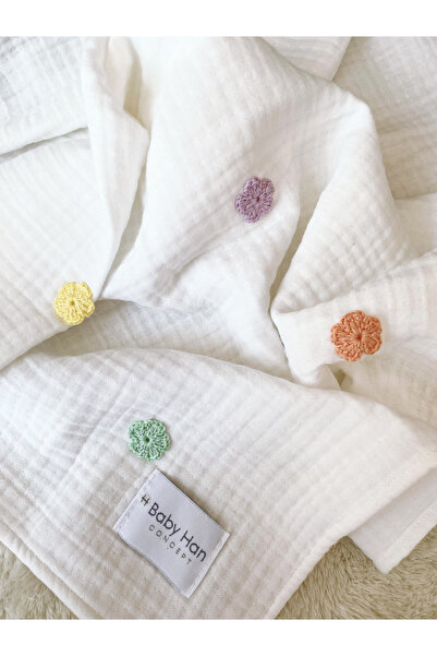 BABY HAN CONCEPT غطاء موسلين 4 طبقات 100×100 سم للأطفال والرضع متعدد الأغراض ...