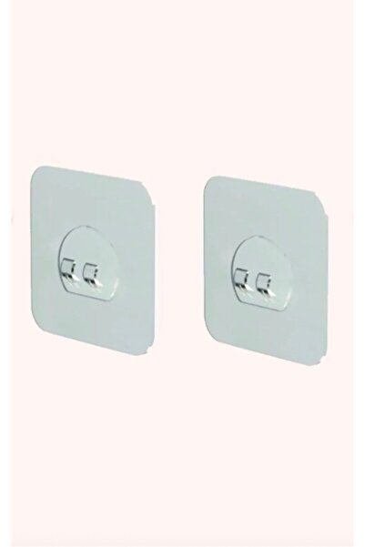 ELAMOUR Güçlü Kendinden Yapışkanlı Kancalar Köşe Rafı Banyo Rafı Duş Rafı Kancası, Su Geçirmez Askı 2 ADET