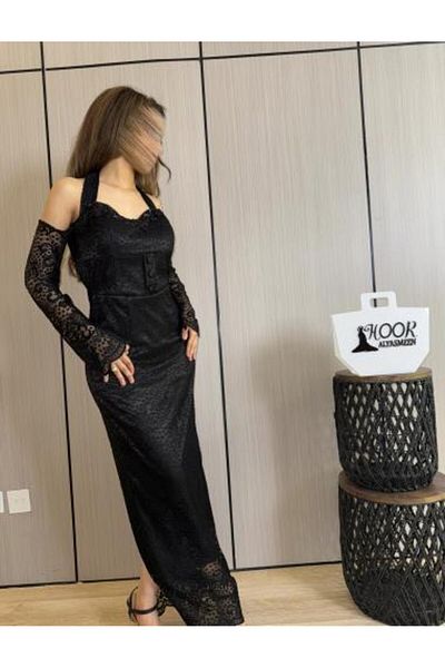 HOOR AL-YASMEEN Simple Black Dress