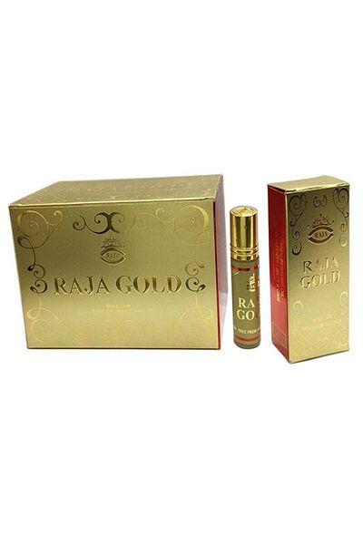 Raja Pack of 6 Gold Concentrated Perfume Oil 8ml