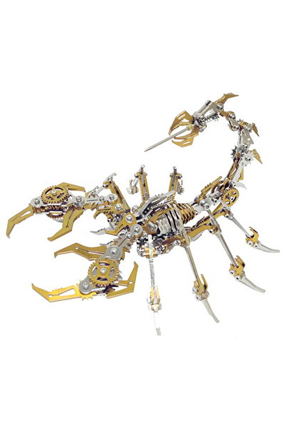 HAWIRE Puzzle mecanic 3D, DJD-009, Model scorpion DIY, Metalic, 420 piese, Bronz