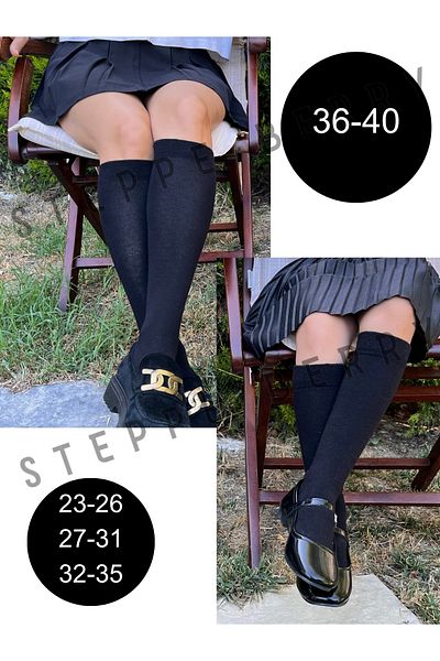STEPPE BERRY Knee-High Casual and School Socks