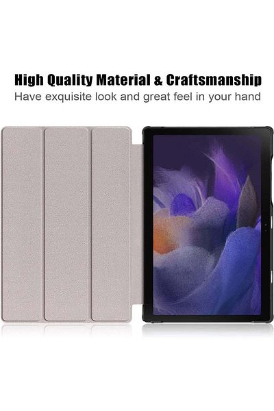 SIGLOO Samsung Galaxy Tab S6 Lite 10.4" case, synthetic leather, Pen holder, transparent back, Blue