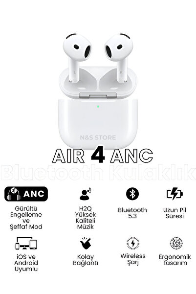NS Store Air 4 ANC Bluetooth Kulaklık Güncel Sürüm Yeni Seri Gürültü Engellem...