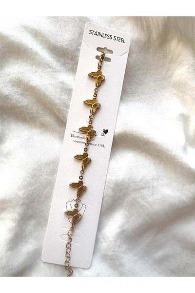 DEFORA Gold Steel Butterfly Women's Necklace