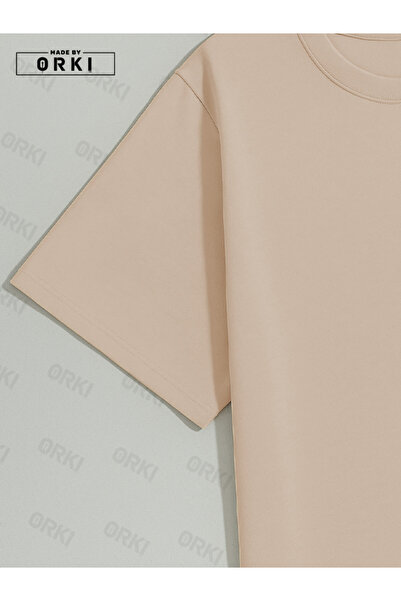 EFFRENATU Power Fit – Oversize Beige T-Shirt & Black Pants Jogger Tracksuit Set