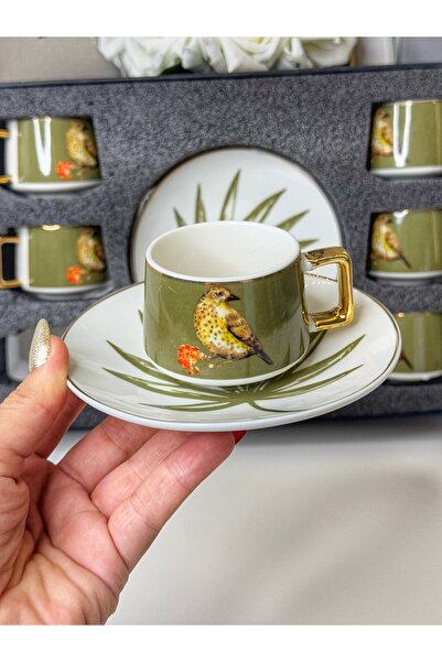 dunyazuccaciye Elsa 6 Kişilik Porselen Fincan Takımı