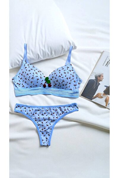 ARONA Balensiz Desteksiz Kiraz Desenli Südyen Takımı