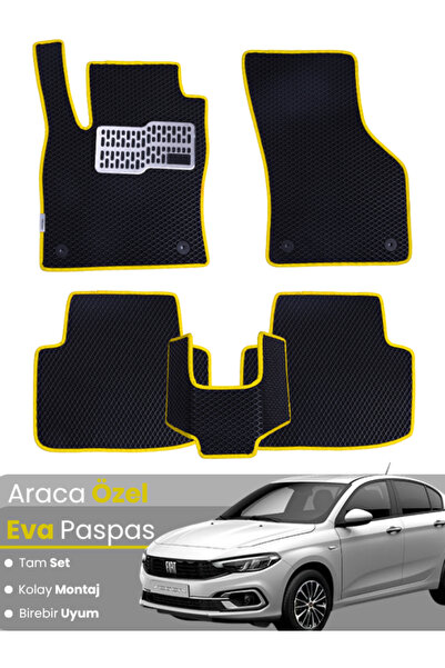 stiloto Fiat Egea (2015-2025) Uyumlu EVA Paspas Tam Set – Birebir Uyum, Araca...