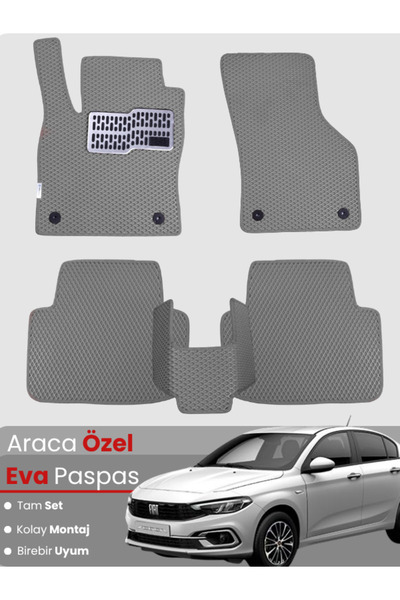 stiloto Fiat Egea (2015-2025) Uyumlu EVA Paspas Tam Set – Birebir Uyum, Araca...