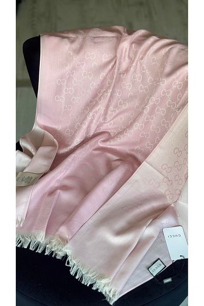 Webinay Home G Pattern Long Label Silk Wool Cotton Shawl Summer 4 Seasons Silk Scraf Hijab