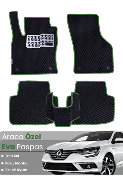 stiloto مجموعة كاملة من سجادة أرضية EVA متوافقة مع سيارة Renault Megane 4 Sed...