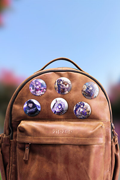 ZipZap Raiden Shogun Ei Genshin impact Çanta Süsü Rozet İğneli Buton Rozet Seti (6 ADET)