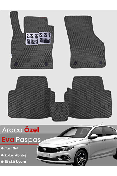 stiloto Fiat Egea (2015-2025) Uyumlu EVA Paspas Tam Set – Birebir Uyum, Araca...