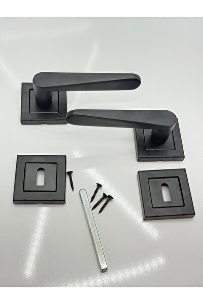 ERZURUMLUTEKNİK CEDİT ROZETLİ ODA KAPI KOLU MAT SİYAH