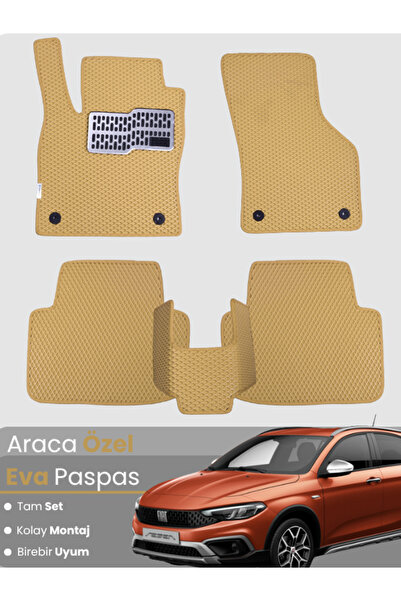 stiloto مجموعة كاملة من سجادة EVA المتوافقة مع Fiat Egea Cross، هاتشباك - مطا...