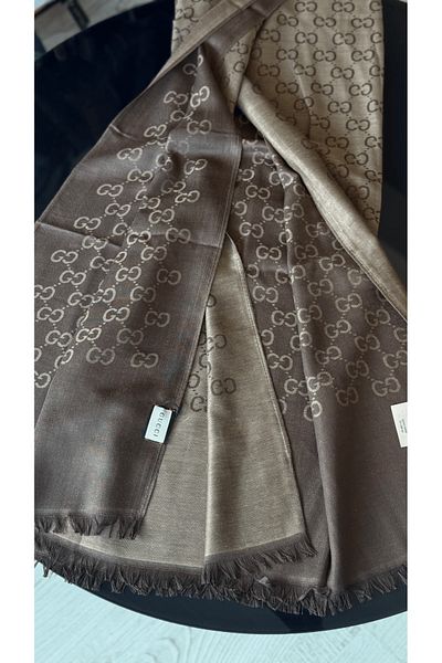 Webinay Home G Pattern Long Label Silk Wool Cotton Shawl Summer 4 Seasons Silk Scraf Hijab
