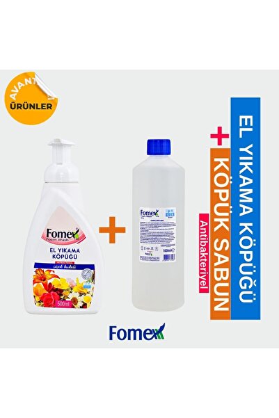 Fomex F401 Köpük Sabun 500 ml Pompalı 1 Adet +F109 Köpük Sabun 1000 m