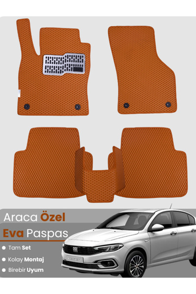 stiloto Fiat Egea (2015-2025) Uyumlu EVA Paspas Tam Set – Birebir Uyum, Araca...