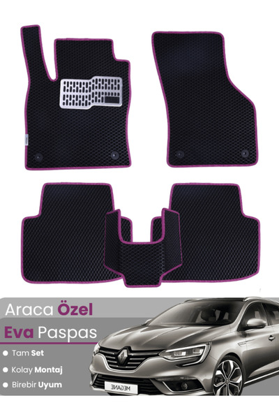 Guerrino مجموعة كاملة من سجادة EVA المتوافقة مع Renault Megane 4 Hatchback (2...