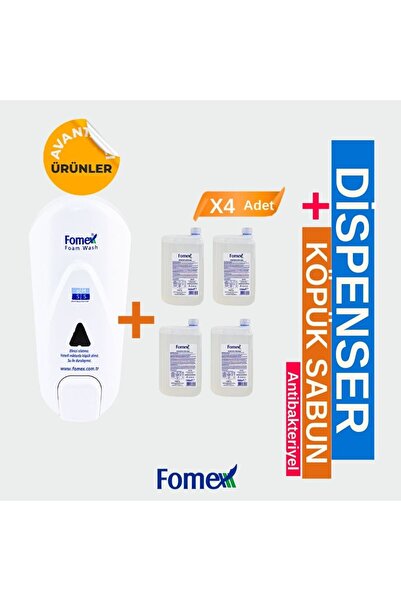 F113 Köpük Sabun 1000 ml 4 Adet + F210 Köpük Sabun Aparatı 1000 ml