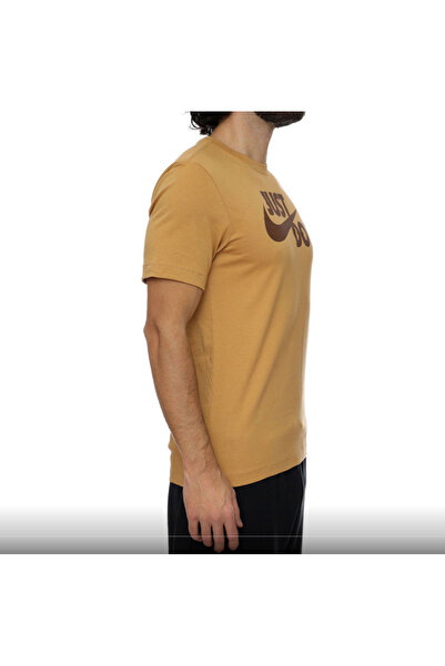 Nike Just Do It Swoosh Чоловіча повсякденна стильна коричнева футболка