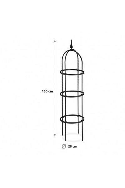 Kardett Set of 2 Metal Supports 150cm for Flowers, Vines, Climbing Plants, Obelisk, Garden Frame