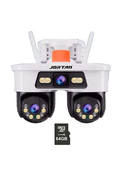 Jortan Camera de supraveghere Tripla WiFi 9MP, Full HD, exterior sau interior, alarma, senzor de miscare,